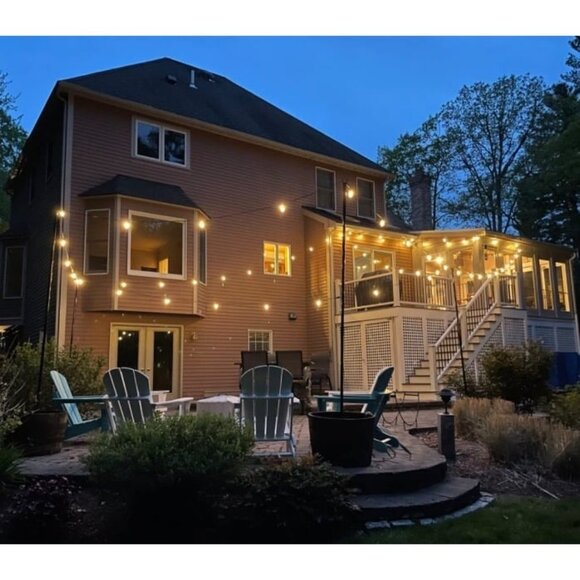 LED Outdoor String Lights 48FT Waterproof with 16 Shatterproof LED Bulb - Picture 2 of 2